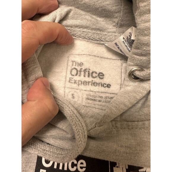 The Office Experience Hoodie Womens Sz Small Grey Kangaroo Streetwear Activewear - Picture 4 of 7
